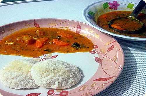 Carrot sambhar 2