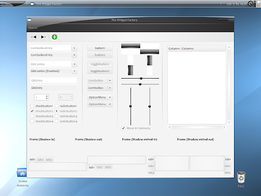Dark Ice Gnome Desktop theme