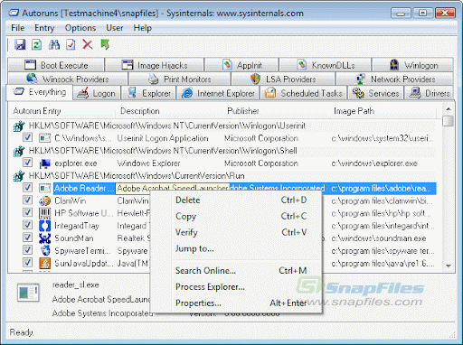 Windows Repair Tools Autoruns Detecter - windows repair tool