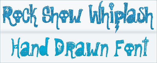 Rock Show Whiplash : Hand Sketch font Rock Show Whiplash : Hand Sketch font