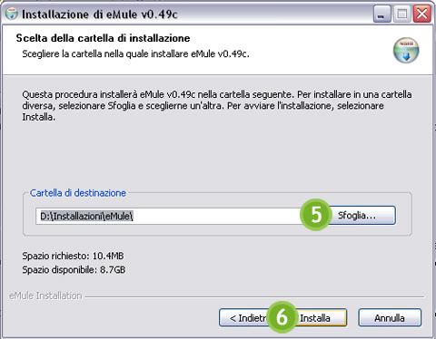 Installare eMule