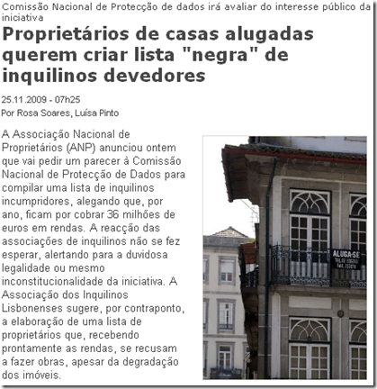 Proprietários de casas alugadas querem criar lista "negra" de inquilinos devedores Proprietários de casas alugadas querem criar lista "negra" de inquilinos devedores
