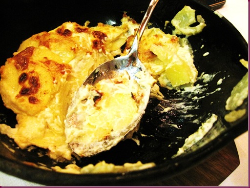 the fireplace at hyatt manila potato gratin