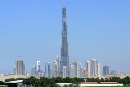 El rascacielos Burj Dubai 
