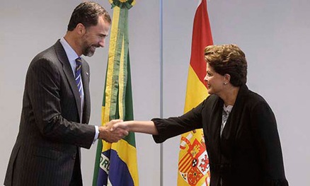  La presidente Dilma Rousseff, recibi&oacute; en el Palacio de Planalto al Pr&iacute;ncipe de Asturias, Felipe de Borb&oacute;n