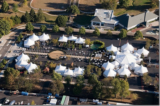 Aerial view of the Alltech Experience during the 2010 Alltech FEI World Equestrian Games in Lexington, KY.