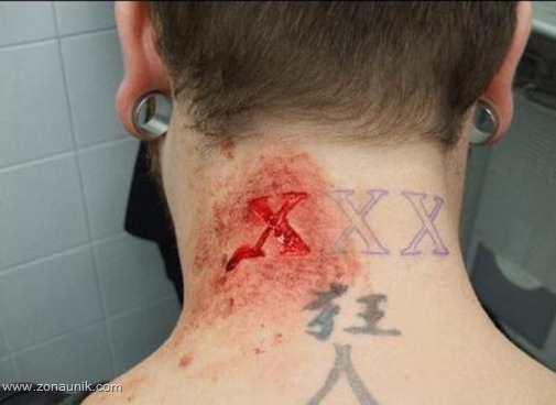 Gila banget Tatto 3d di leher sakit banget nih kaykanya
