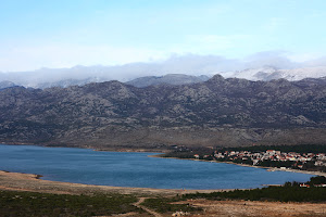 Mountains behind the Croatian coast