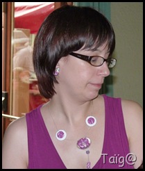 Parure orchidée portée Parure orchidée portée
