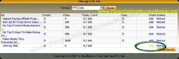 PTCAddCredits PTCAddCredits