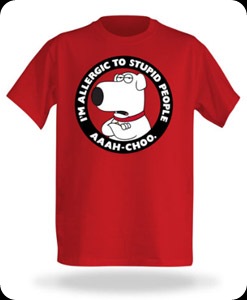Think Geek - Allergic to Stupid People T-Shirt