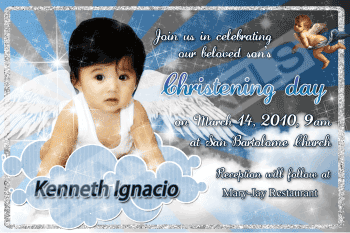 Christening Birthday Invite - JustAnotherPixel.net