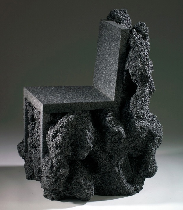 volcanic rock chair by ian blasco