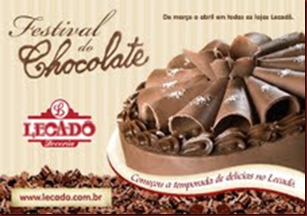 Chocolate dia do cacau Lecado bolo