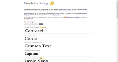 шрифты от Google