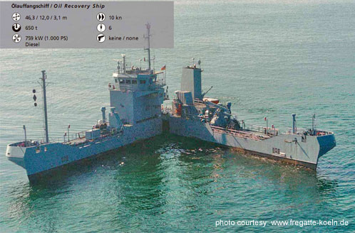 German Split Hull Oil Recovery Ship