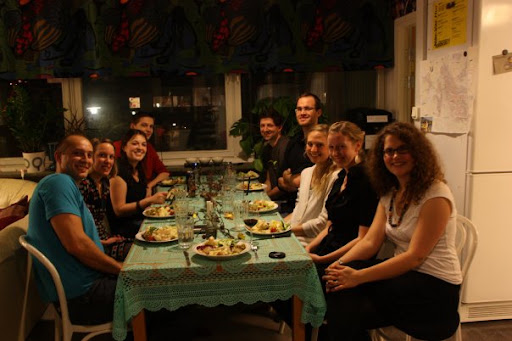Thanksgiving Thankgsgiving-Dinner. Nicht zu sehen: Das Buffet!