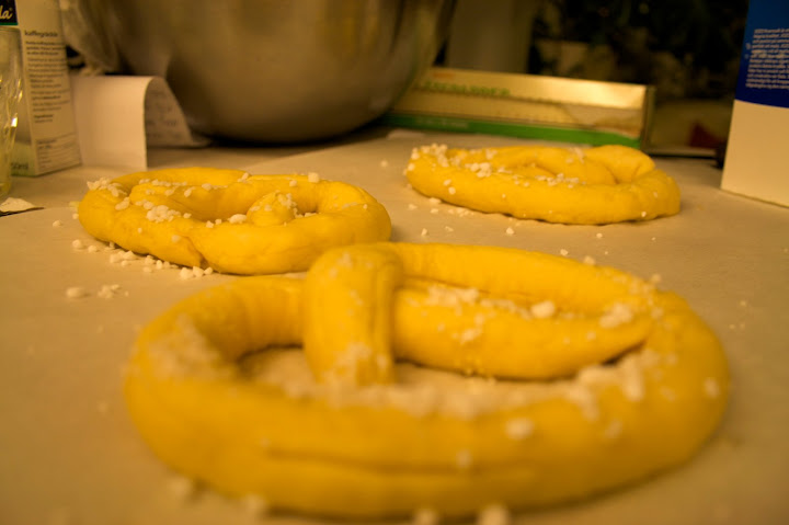 Brezelmache Brezel in der Mache