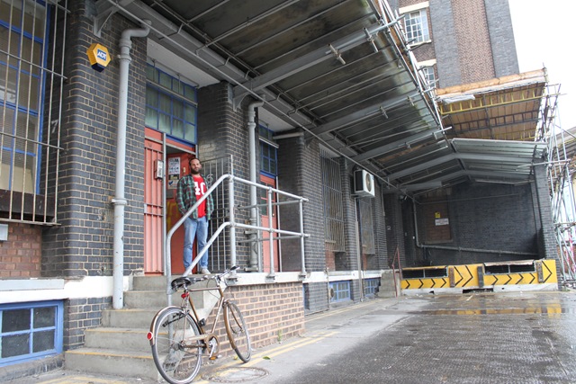 Daniel Greenberg, outside his studio/warehouse that houses the Peace Corps and Sam Greenberg Vintage boutique stock. 