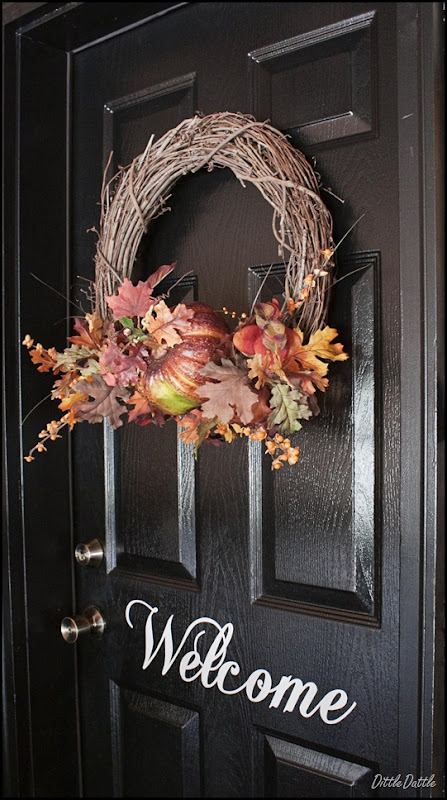 Fall Decorated Back Door