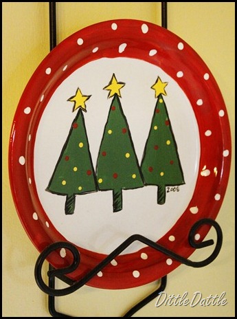 diy christmas  plate