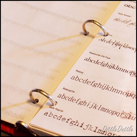 Font-notebook