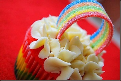 rainbow cupcake