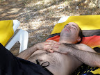 After a night out, time to sleep on the beach