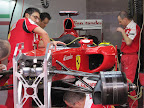Working on Massa's car