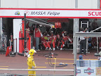 Ferrari mechanics chilling