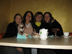 at the ice cream parlor with a few students