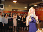 throwing the crown (instead of flowers)...she is getting married in Bulgaria.