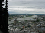 view of Cologne from the top of the cathedral