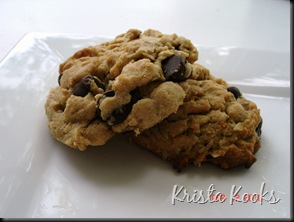 Krista Kooks Peanut Butter Oatmeal Chocolate Chip Cookies