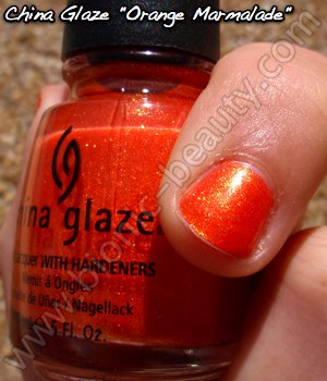 China Glaze Summer Days 2009 nail polish in Orange Marmalade