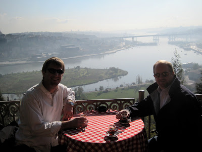 Matt and Jeff having tea atop Pierre Loti