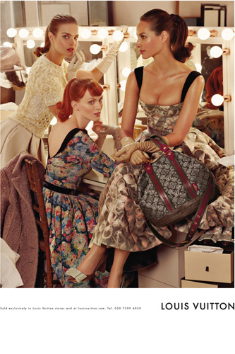 Louis Vuitton осень/зима 2010—Кристи Тарлингтон, Карен Элсон и Наталья Водянова, фотограф Стивен Мэйзел