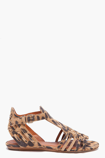 Givenchy Suede Leopard Sandals ($525)