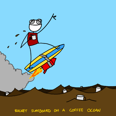 rocketsurfboardonacoffeeocean