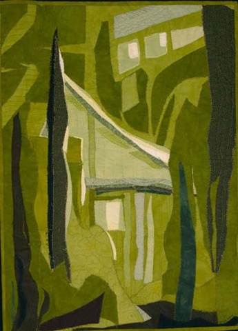 Quilt in shades of green