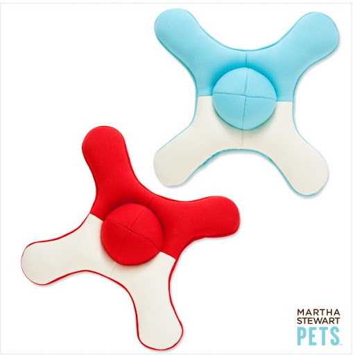 These Neoprene toss toys are for fetch and fitness. They also float for water play.