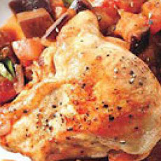 Chicken with Caponata Ragout