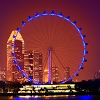 The Singapore Flyer lit up @ night.....Taken from a distance!!!!