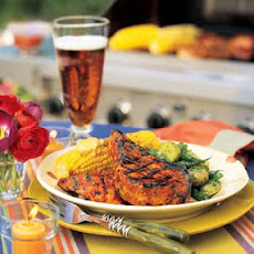 Grilled Chicken and Pork with Orange-Cumin Glaze