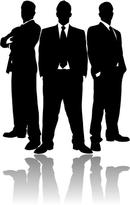 Businessmen in Black Straight On Series 1