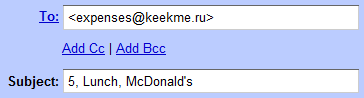 Email your expenses Email your expenses