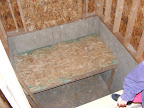 Landing for the rear stairs installed