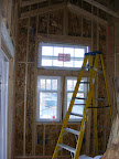 Windows installed in the office alcove