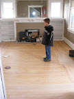 Old laminate removed from living room, original floors sanded