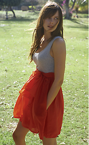 anthropologie dress red grey